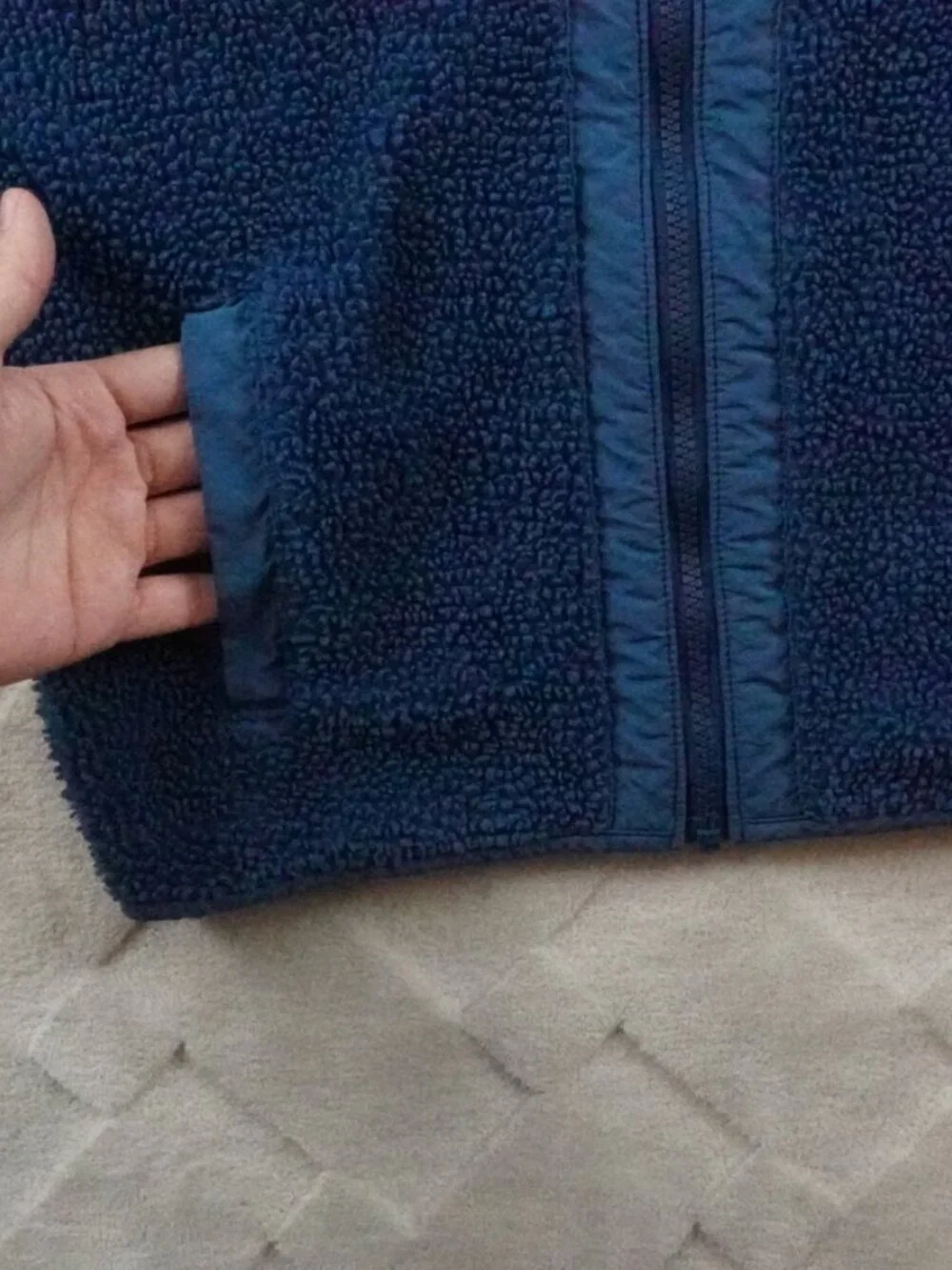 Nike Sherpa Fleece Jacket Kids Extra Small Youth Hooded Blue